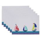 Alternate image 0 for DII Set of 6 Fabric Placemats - Sailboats