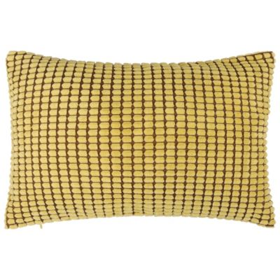 PiccoCasa Decor Soft Corduroy Striped Velvet Throw Pillow Cover, Yellow 12" X 18"