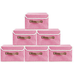 Kitcheniva Pink Collapsible Fabric Cube Storage 6PCS