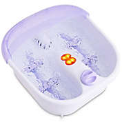 Slickblue 4 Rollers Bubble Heating Foot Spa Massager