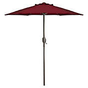 Northlight 7.5ft Outdoor Patio Market Umbrella with Hand Crank, Burgundy