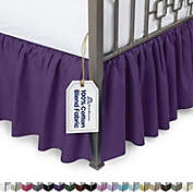 SHOPBEDDING Ruffled Bed Skirt with Split Corners -Day Bed, Grape, 18&#39;&#39; Drop Cotton Blend Bedskirt (Available in and 14 Colors) - Blissford