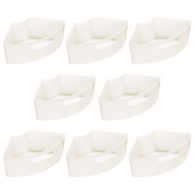 mDesign Lazy Susan Kitchen Food Storage Organizer Bin, 1/4 Wedge, 8 Pack. View a larger version of this product image.