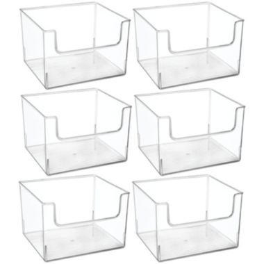 mDesign Kitchen Plastic Storage Organizer Bin with Open Front - 6 Pack. View a larger version of this product image.