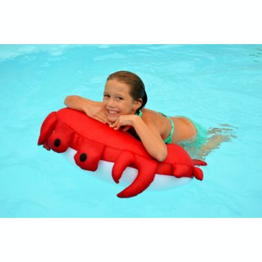 The Pool Supply Shop 30" Sandy Seaside Rider Stuffed Floating Crab Swimming Pool Pillow. View a larger version of this product image.