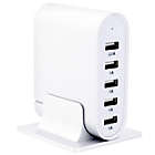 Alternate image 0 for Trexonic 7.1 Amps 5 Port Universal USB Compact Charging Station in White Finish