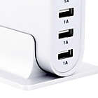 Alternate image 1 for Trexonic 7.1 Amps 5 Port Universal USB Compact Charging Station in White Finish