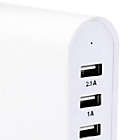 Alternate image 2 for Trexonic 7.1 Amps 5 Port Universal USB Compact Charging Station in White Finish