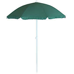 Sunnydaze Outdoor Travel Portable Beach Umbrella with Tilt Function and Push Open/Close Button - 5' - Green