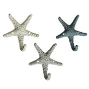 Zeckos Cast Iron Starfish Decorative Wall Hooks