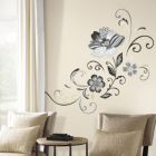 Alternate image 2 for Roommates Decor Black and White Flower Scroll Peel and Stick Giant Peel and Stick Wall Decals