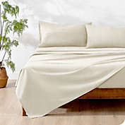 Bare Home Sheet Set - Ultra-Soft Linen Bed Sheets - Deep Pocket - Bedding Sheets & Pillowcases (Soft White, Queen)