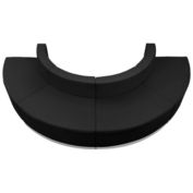 Emma + Oliver Black LeatherSoft Reception Configuration, 4 Pieces