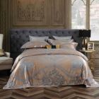 Alternate image 1 for Dolce Mela Home Decorative Dm803Q   Queen Size Duvet Cover Set Jacquard Top & 100% Cotton Inside