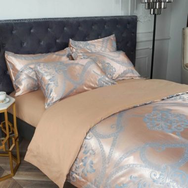 Dolce Mela Home Decorative Dm803Q   Queen Size Duvet Cover Set Jacquard Top & 100% Cotton Inside. View a larger version of this product image.