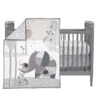Alternate image 1 for Bedtime Originals Elephant Love Gray 3-Piece Nursery Baby Crib Bedding Set