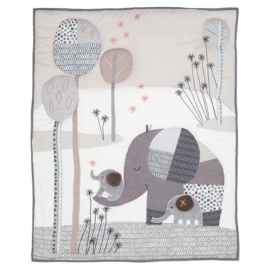 Bedtime Originals Elephant Love Gray 3-Piece Nursery Baby Crib Bedding Set. View a larger version of this product image.