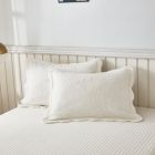 Alternate image 0 for MarCielo 2-Piece 100% Cotton Quilted Pillow Shams Embroidered Farmhouse Pillow Shams