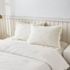 Alternate image 1 for MarCielo 2-Piece 100% Cotton Quilted Pillow Shams Embroidered Farmhouse Pillow Shams