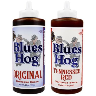 Blues Hog Original 25 Oz and Tennessee Red 23 Oz BBQ Sauce Squeeze Bottle 2 Pack. View a larger version of this product image.
