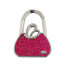 Wrapables Stylish Purse Hook Hanger, Foldable Handbag Table Hanger / Pink Handbag