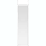 Americanflat Over the Door Mirror - Full Length Hanging Door Mirror for Bedroom, Bathroom, Dorm and More, White