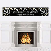 Big Dot of Happiness Adult 50th Birthday - Gold - Happy Birthday Decorations Party Banner