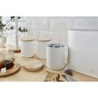 Alternate image 2 for Swan - Set of 3 Nordic Collection Storage Canisters with Bamboo Lid, 1.84L Capacity, Matte White