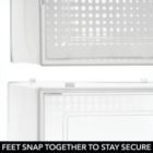 Alternate image 2 for mDesign Plastic Stackable Closet Shoe Storage Box, Side Opening, Clear