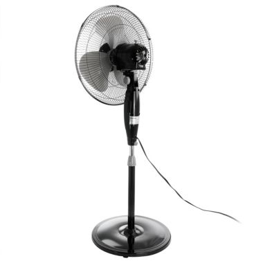 Holmes Oscillating 16 Inch Blade Stand Fan with Metal Grill in Black. View a larger version of this product image.