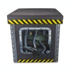 Alternate image 1 for Jurassic World 15-Inch Foldable Storage Bin Chest With Lid   Fabric Basket Container, Cube Organizer With Handles   Brown Cubby Cube, Closet Organizer   Dinosaur Toys, Gifts And Collectibles