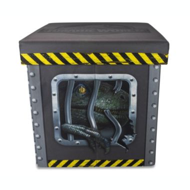 Jurassic World 15-Inch Foldable Storage Bin Chest With Lid   Fabric Basket Container, Cube Organizer With Handles   Brown Cubby Cube, Closet Organizer   Dinosaur Toys, Gifts And Collectibles. View a larger version of this product image.