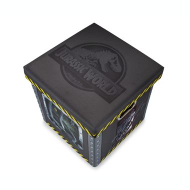 Jurassic World 15-Inch Foldable Storage Bin Chest With Lid   Fabric Basket Container, Cube Organizer With Handles   Brown Cubby Cube, Closet Organizer   Dinosaur Toys, Gifts And Collectibles. View a larger version of this product image.