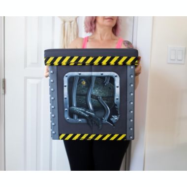 Jurassic World 15-Inch Foldable Storage Bin Chest With Lid   Fabric Basket Container, Cube Organizer With Handles   Brown Cubby Cube, Closet Organizer   Dinosaur Toys, Gifts And Collectibles. View a larger version of this product image.