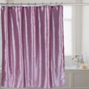 Carnation Home Fashions "Shimmer" Fau" x  Silk Shower Curtain - Purple 70" x 72"