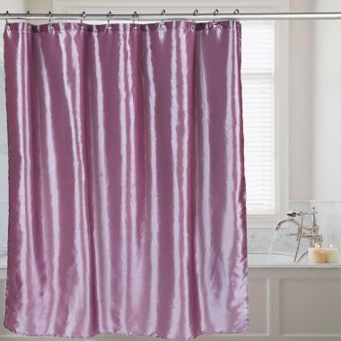 Carnation Home Fashions "Shimmer" Fau" x Silk Shower Curtain - Purple 70" x 72". View a larger version of this product image.