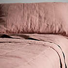 Alternate image 2 for 100% French Linen Quilted Sham Set - Standard - Clay   Bokser Home