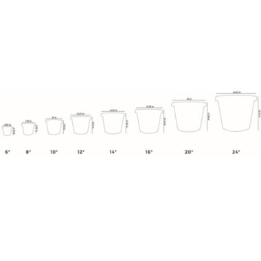 The HC Companies Prima Round Plastic In/Outdoor Flower Pot Planter, Gray 12 in. View a larger version of this product image.