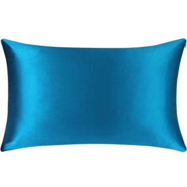 PiccoCasa 100% Pure Silk Pillowcase 550TC 22 Momme Silk Pillow Cases Soft Breathable Both Sides Silk Solid Pillow Protector for Hair and Skin with Hidden Zipper, Queen 20x30 Inch, Peacock Blue. View a larger version of this product image.