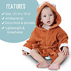 Alternate image 2 for BlueMello Ultra-Soft Baby Fox Bathrobe for Infants 0-6 Months - Hooded Bath Towel Essential for Boy Toddlers - Perfect Baby Girl Shower Gift