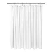 Carnation Home Extra Long Size 100% Cotton Waffle Weave Shower Curtain, white.