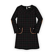 Hope & Henry Girls&#39; Quilted Ponte Riding Dress (Black Window Pane Plaid, 3-6 Months)