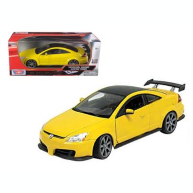 Carfaxo 2003 Honda Accord Custom Tuner Yellow 1/18 Diecast Model Car by Motormax. View a larger version of this product image.