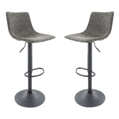 LeisureMod Tilbury Modern Adjustable Bar Stool With Footrest & 360-Degree Swivel Set of 2. View a larger version of this product image.