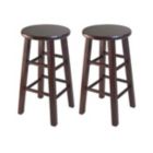 Alternate image 1 for Winsome Lynnwood Drop Leaf Island Kitchen Wooden Table with 2 Square Legs Stool Walnut