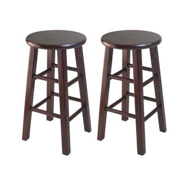 Winsome Lynnwood Drop Leaf Island Kitchen Wooden Table with 2 Square Legs Stool Walnut. View a larger version of this product image.