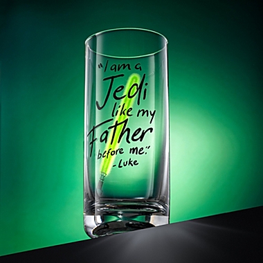 JoyJolt Star Wars New Hope Luke Skywalker Green Lightsaber Tall Drinking Glass - 14.2 oz - Set of 2. View a larger version of this product image.