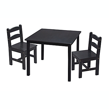 Gift Mark Espresso Table with 2 chairs. View a larger version of this product image.
