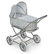 Badger Basket Co. Just Like Mommy 3-in-1 Doll Pram/Carrier/Stroller - Gray/Polka Dots