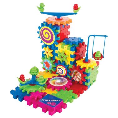 Krazy Gears Gear Building Toy Set - Interlocking Learning Blocks & Motorized Spinning Gears - 81 Piece Set. View a larger version of this product image.